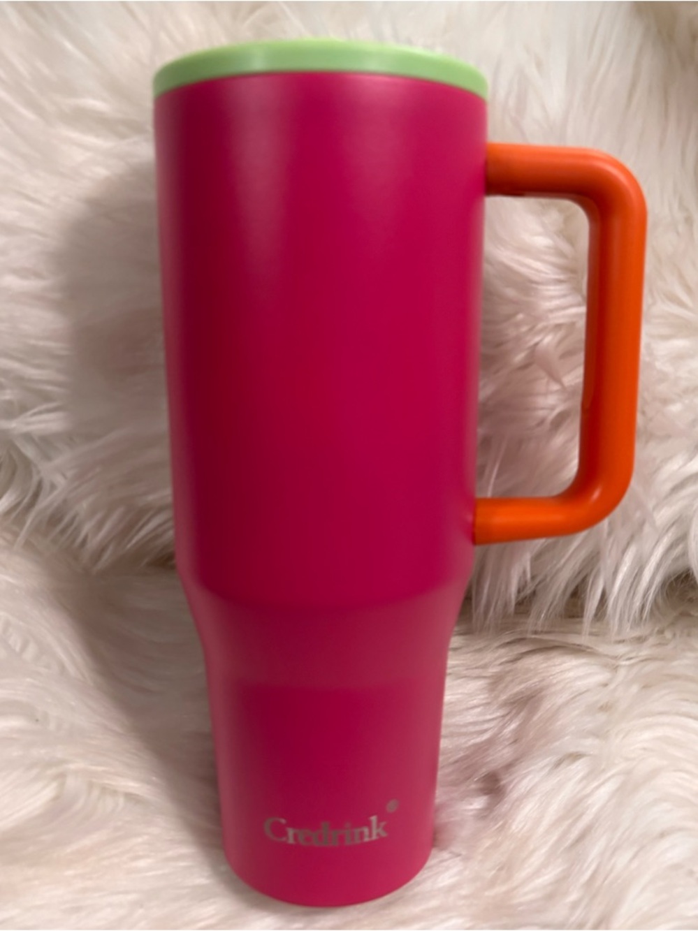 Credrink 40oz Stainless Steel Insulated Tumbler with Handle and Straw
